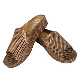 Jeffrey Campbell Gold Bronze Havana Last Fling Jelly Sandals 10